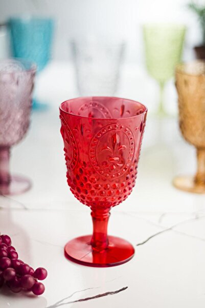 Depa Acrylic Colored 6-Piece Glass & Water Soft Drink Coffee Side Cup 450 ml (Not Glass)