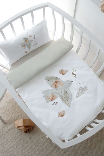 Tuğba Kuğu Royal Series Flying Bird Park Bed Duvet Cover Set - 80X120