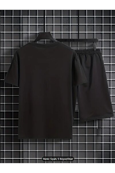 Derays Poker Printed Comfortable Summer Men's Oversize Crew Neck Sub Top Suit