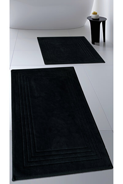 Cotton Crafty Pamuk Dokuma Su Emici Banyo Paspas Seti, Banyo Halısı Vera 2 Li...