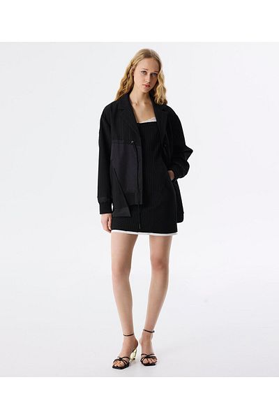 Twist Blazer Look Bomber Coat