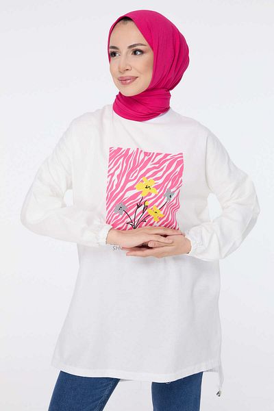 TOFİSA Tunika 10812-EKRU