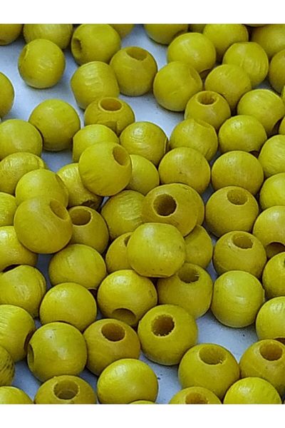 Selin Wooden Beads - 6 Mm, 80 Gr (Ort 550 Pcs), Yellow