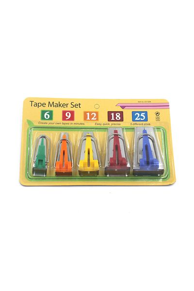 Choice 5pcs 6 /9/12/18/ 25mm Bias Tape Makers Sewing Machine Tools Bias Binding Tape Maker Sewing Accessori