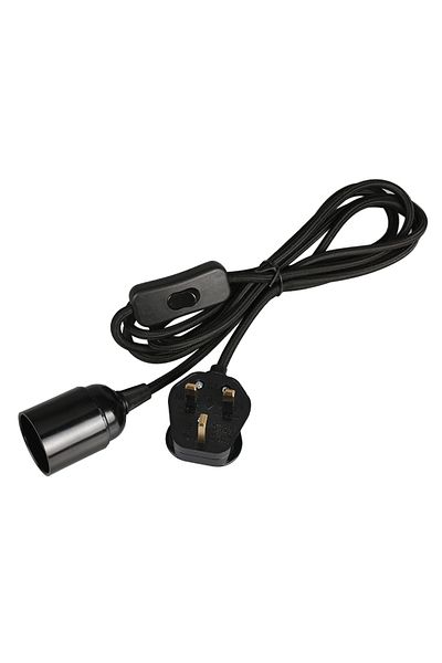 Choice 2m Wire Length Black Lamp Base Holder Power Cord Cable 3/4m E27 Uk Hanging Pendant Led Light Fixture