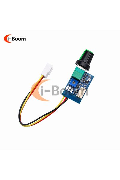 Aideepen DC 12V Manual 4-Wire PWM Fan Speed Motor Controller Board With Knob Switch 3P Plug Electrical Equ...