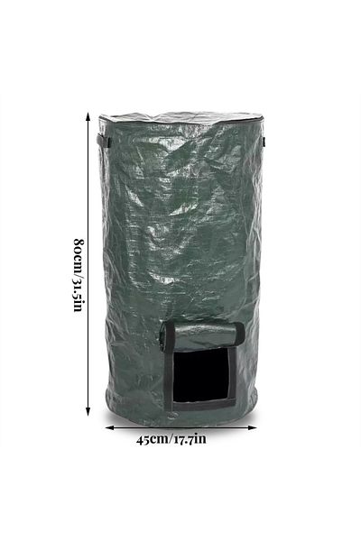 Choice 34 Gallon Garden Composter Eco-friendly Bio Fermentation Bag With Zipper And Double Handles Collapsi