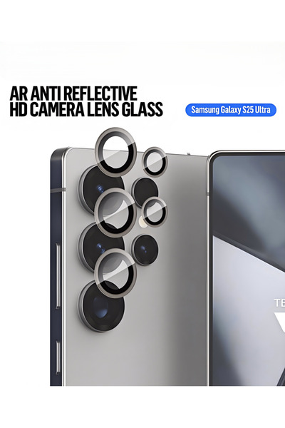 BLUEO Galaxy S25 Ultra Compatible Anti-Reflective Anti-Reflective Silver Lens...