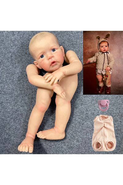 MRB With Cloth Body Already Painted Kit 24-25inch Already Painted Reborn Doll Kit Sandie Large Baby 3d S