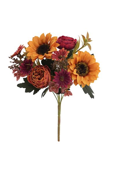 Choice Light Yellow-1pc 1/4pcs Sunflowers Peony Artificial Flowers Fall Summer Decor, Fake Fall Flowers Si