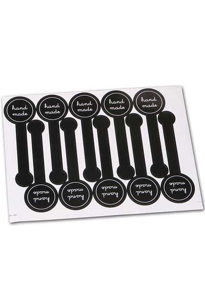 Choice 10 Sheets 100pcs Adhesive Long Style "hand Made" Black Pudding Sticker Handmade Cake Packaging Seali