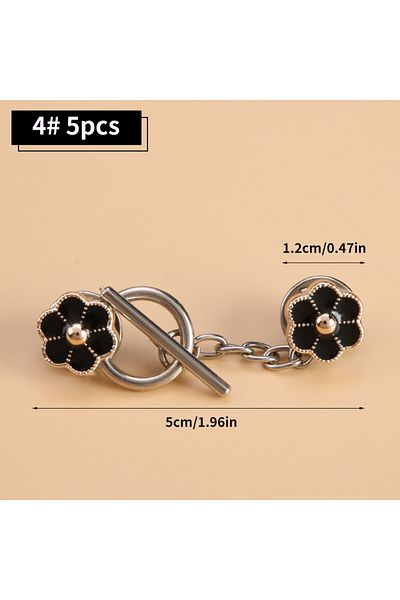 Choice Style4 5 قطع 5 مجموعات من الملابس المعدنية ذات الأزرار بدون خياطة، أزرار الأم، المعطف، البلوزة، السترة