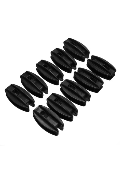 Choice 10 قطع من البلاستيك الأسود المقاوم للأشعة فوق البنفسجية، عازل سياج كهر...