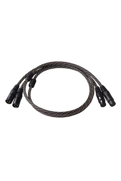 Choice كابل صوت Yyaudio Hifi 2xlr من Chocolate بطول 1 متر، عالي الجودة 4n Ofc 3 Pin Xlr من الذكور إلى الإناث، سلك صوت للميكروفون