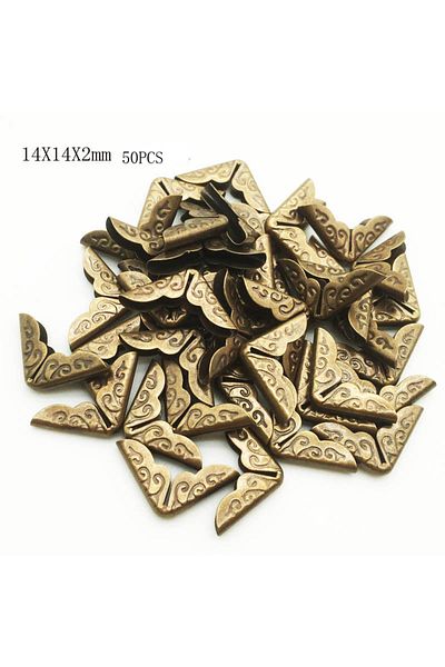 Choice 50pcs 50pcs/lot 14x14x3mm Bronze Metal Book Corners For Photo Albums Menus Folders Diy Scrapbooking