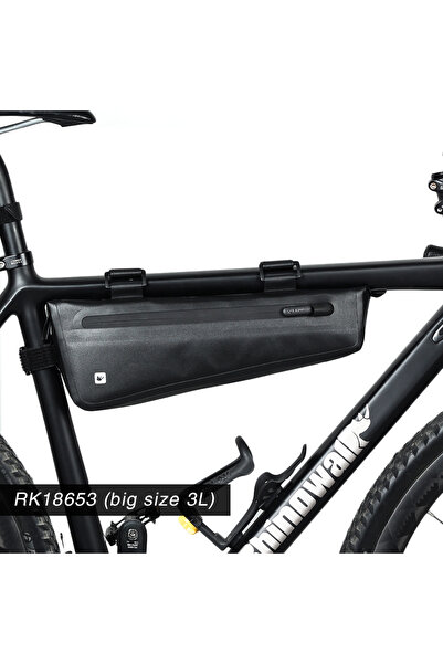 Rhinowalk حقيبة مثلثة للدراجات RK18653-2.8 لتر، إطار دراجة، حقيبة أنبوب أمامي، حقيبة ركوب دراجات مقاومة للماء، بطارية