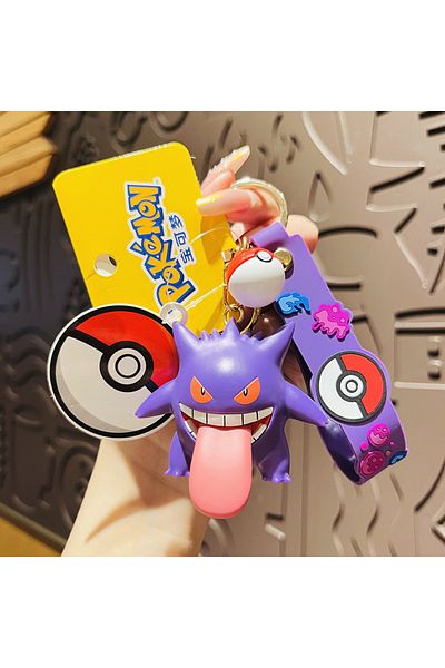 Choice Gengar Funism Pokémon Keychain Anime Doll Gengar Pikachu Plusle Minun Car Pendant Couple Backpack Pe