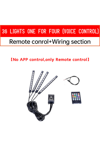 Choice 36LED Remote RGB APP LED Motorcycle Car Atmosphere Foot Light Remote C...