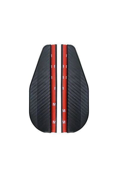 Choice Fiber Black A Pair Car Rearview Mirror Rain Eyebrow Carbon Fiber Sun Visor Shade Protector Clear Vis