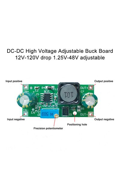 Aideepen 3Pcs DC-DC 48V 60V 100V to 1.25V-48V Step Down Module Board Voltage Buck Adjustable Power Supply ...