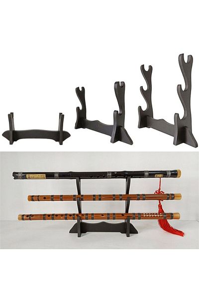 Choice 2 Tier Small Japanese Samurai Sword Katana Tanto Stand Holder Flute Ruler Display Rack 1 ~ 3 Tier