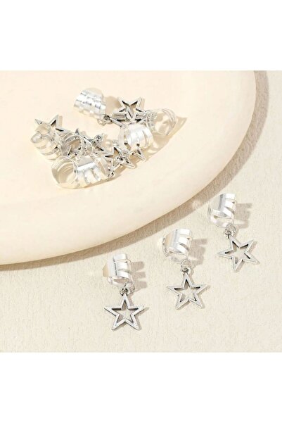 Choice النمط 1، 10 قطع/مجموعة، حلقات شعر معدنية على شكل نجمة، خرز دريدلوكس، إ...