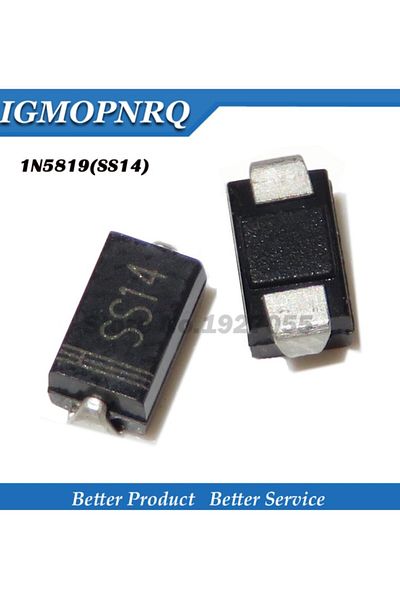Choice 100PCS superior quality  1N5819 SMD IN5819 Rectifier Diodesma 1A 40V do-214ac Schottky diode ss14...