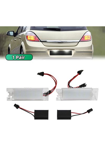 Choice زوج من قطعتين من مصابيح لوحة ترخيص السيارة LED من Canbus لسيارة Opel Vectra C Astra H Zafira B Insignia Cors