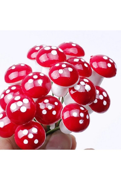 Choice1 100/50/10pcs Mini Mushroom Miniatures Fairy Garden Moss Terrarium Resin Crafts Decorations Artifi...