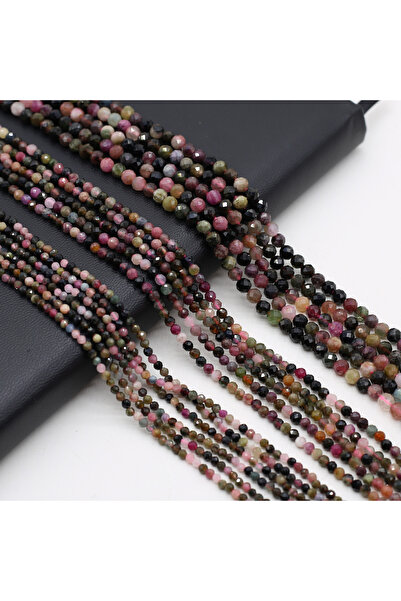 Choice1 3mm Tourmaline 2/3/4mm Natural Stone Beads Faceted Tourmaline Spacer ...