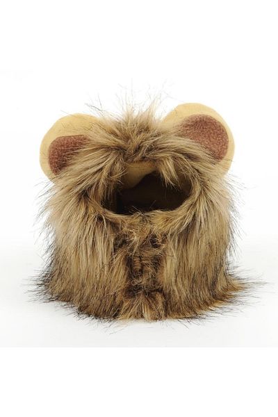 Choice M Brown Funny Pets Clothes Cap Cute Cat Wig Lion Mane Costume Cosplay Kitten Dog Hat with Ears Fancy