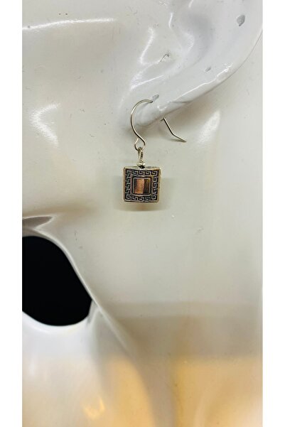 Porsuk Alternatif El yapımı gümüş kaplama etnik kadın küpe