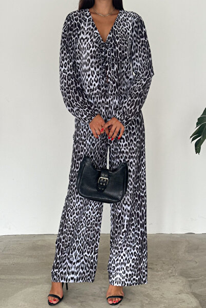 Lady Doll Комплект з сорочки з попліну з леопардовим принтом