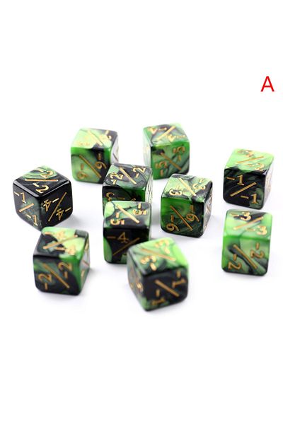 Choice A 10pcs 16mm 6 Side Dice Counters 1/-1 Dice Kids Toy Counting Dice For Mtg Card Gaming Token Loyal.