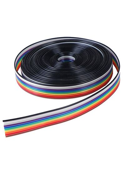 Choice 5M Ribbon Cable 10WAY Flat Color Rainbow Ribbon Cable Extension Electric Wire LED Stirp 10P 28AWG