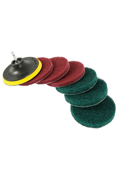 Choice 8 قطع 8 قطع 4 بوصة فرشاة الحفر الكهربائية وسادات تنظيف الجص المثاقب الكهربائية فرشاة تنظيف حوض الاستحمام