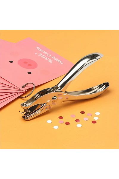 Choice 1pcs 1pc Hand Held Metal Stationery Round Hole Diameter 6mm Hole Punch Pliers Hole Punch Paper Hole