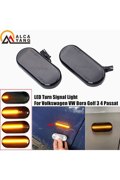 Choice مؤشر إشارة الانعطاف الديناميكي LED 2X لسيارة VW Bora Golf 3 4 MK4 Jette Lupo Passat B6 B7 B8
