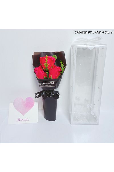 Choice Re Valentine Day Gift Artificial Flower Rose Soap Bouquet Gift Box Flower Creative Valentine's Day G