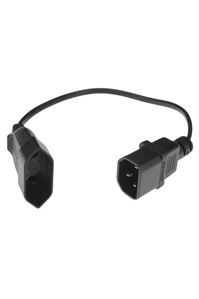 Choice كابل طاقة أسود IEC 320 C14 ذكر إلى كابل طاقة أوروبي 2 سنون أنثى لجهاز UPS Pdu، سلك محول طاقة الاتحاد الأوروبي، 30