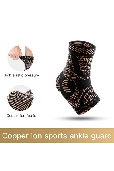 Choice M Ab119 1pcs Copper Ankle Brace,infused Ankle Support Compression Sleeve For Men Women,for Foot Pain
