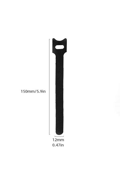 Choice Black 100pcs 100 Cable Ties 150x12mm T-buckle Strap Nylon Ring Strap Black Back-to-back Data Cable S