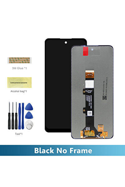 Choice شاشة LCD سوداء بدون إطار مقاس 6.5 بوصة لهاتف موتو G22 مع مجموعة إطار ب...