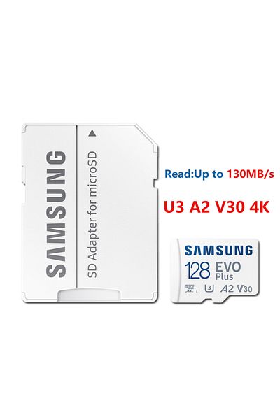 Choice بطاقة ذاكرة MicroSD من سامسونج Evoplus بسعة 128 جيجابايت و64 جيجابايت U1v10a1/128 جيجابايت و256 جيجابايت و512 جيجابايت U3v30a2 وبطاقة ذاكرة MicroSDXC UHS-I