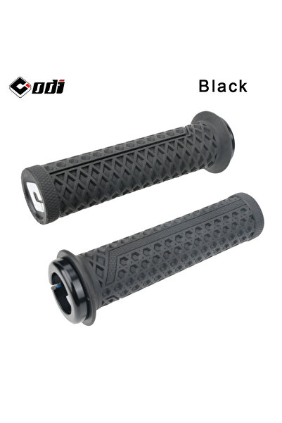 Choice مقابض دراجة جبلية VS-21 سوداء من ODI، غطاء دراجة سيليكون لاصق، نمط واف...