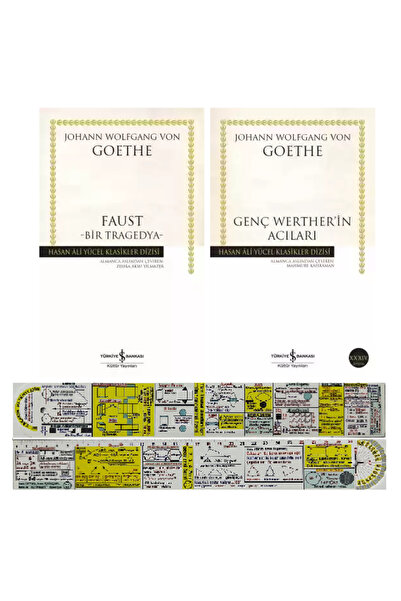 TÜRKİYE İŞ BANKASI KÜLTÜR YAYINLARI Goethe 2 Kitap Set Faust + Genç Werther'i...