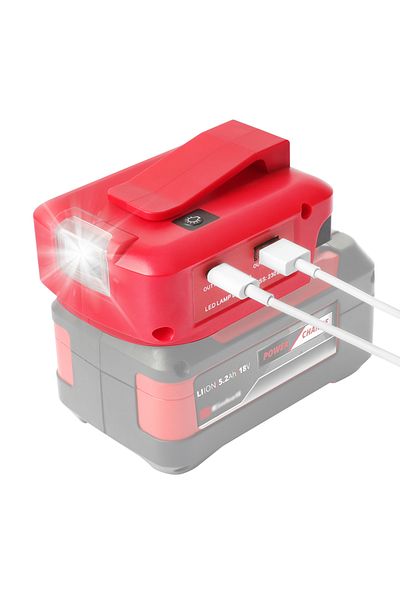 Choice 12v 3a Usb C Light Adaptor For Einhell 18v Li-ion Battery Px-bat4 4511396 /4511330 /4512042 To Dc 12