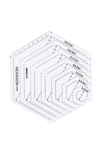 Choice D Acrylic Quilting Sewing Patchwork Ruler Transparent Measuring Template Triangle Hexagon Sewing Cr.