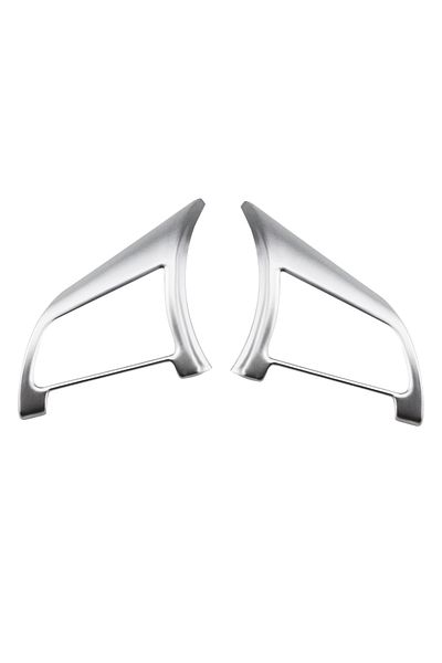 Choice 2pcs Matte Silver Car Steering Wheel Trim For Nissan Xtrail T32 Rogue Note Qashqai J11 Versa Juke Mi