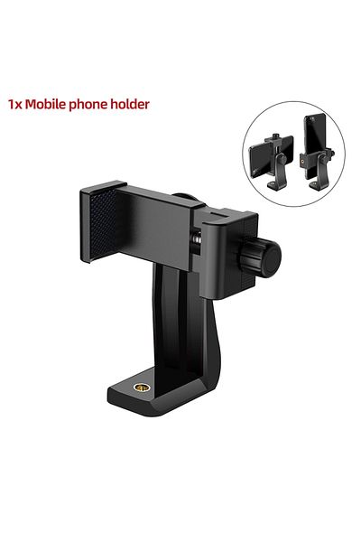 EXSKOF Standard For Iphone 360° Tripod Phone Mount 1/4"screw Mobile Phone Clip Tripod Mount Adapter Adjusta
